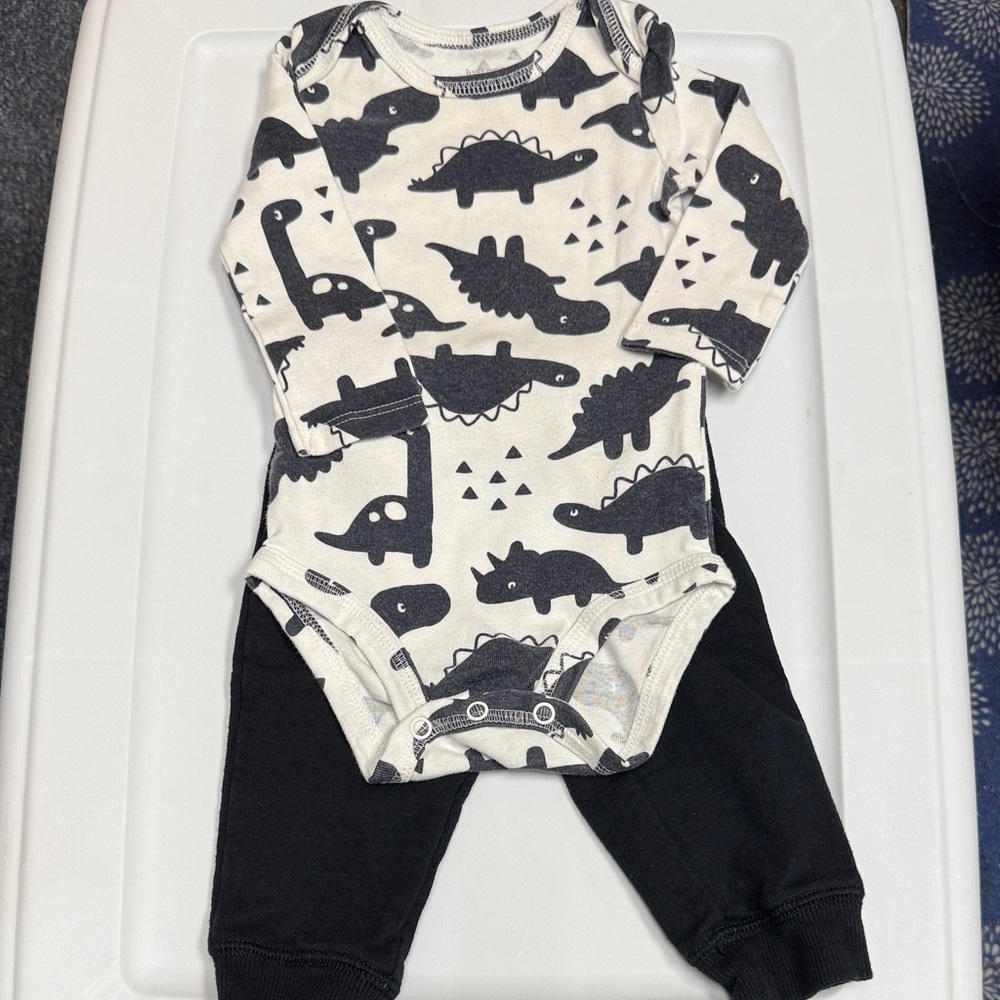 Carter's Black and White Dinosaur Matching Set